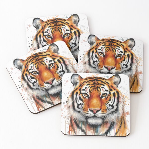 Item preview, Vibrant Watercolor Tiger Portrait with Realistic Details designed and sold by AnimalAirtistry.