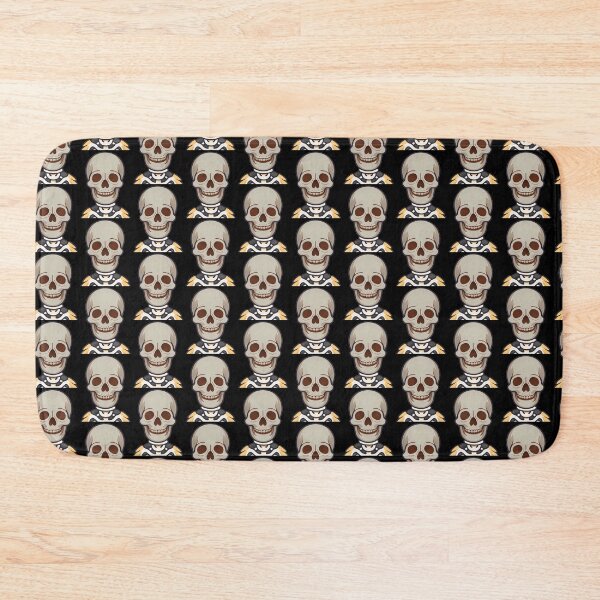 Item preview, Cartoon Illustration of Human Skull with Neck Vertebrae designed and sold by artwaves.
