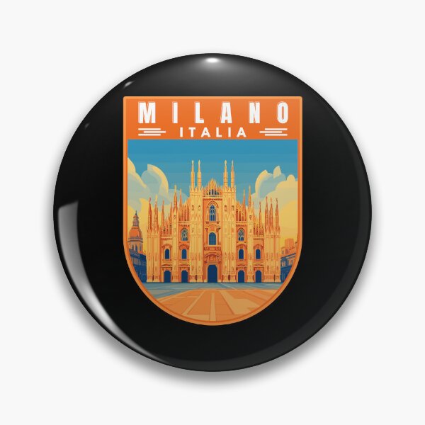 Item preview, Milano in Lombardy Italy Retro Travel Art Emblem designed and sold by MaateoDesign.