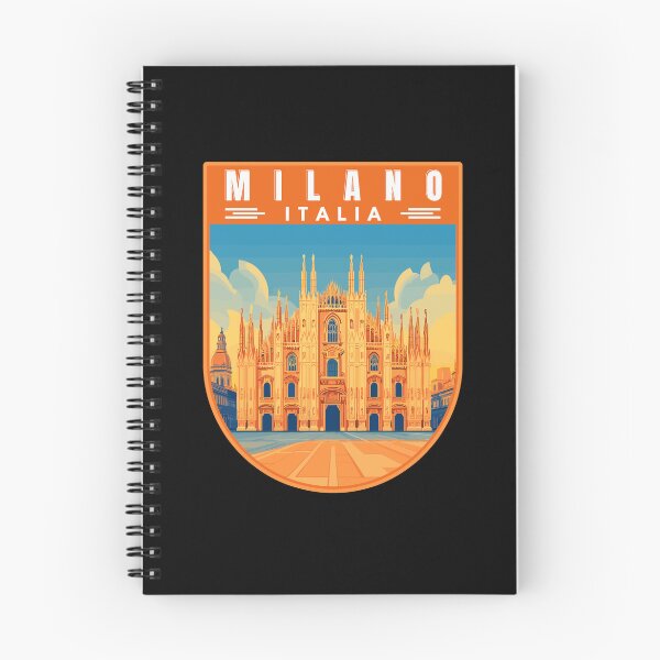 Item preview, Milano in Lombardy Italy Retro Travel Art Emblem designed and sold by MaateoDesign.