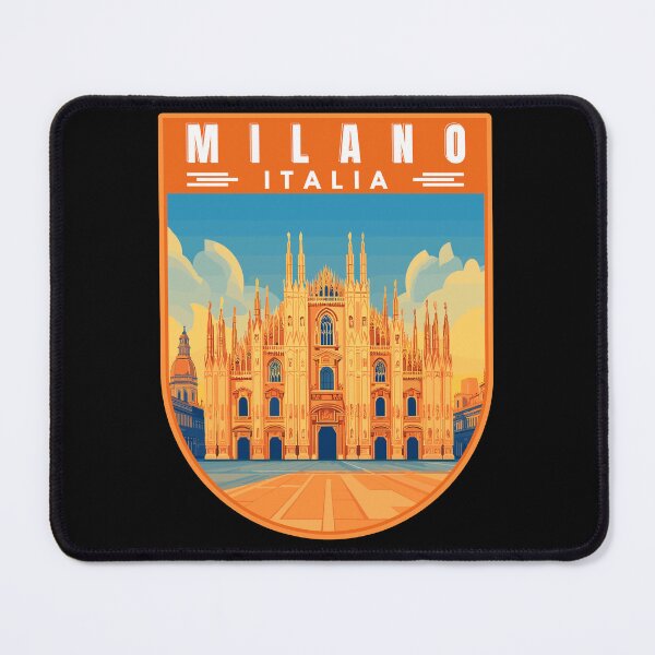 Item preview, Milano in Lombardy Italy Retro Travel Art Emblem designed and sold by MaateoDesign.
