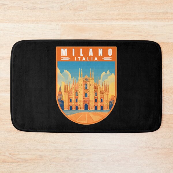 Item preview, Milano in Lombardy Italy Retro Travel Art Emblem designed and sold by MaateoDesign.