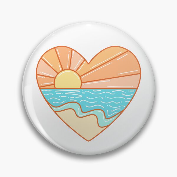 Artikelvorschau, Strand Sonnenuntergang Pastell Herz entworfen und verkauft von honeybutterfly.