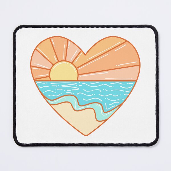 Item preview, Beach Sunset Pastel Heart designed and sold by honeybutterfly.