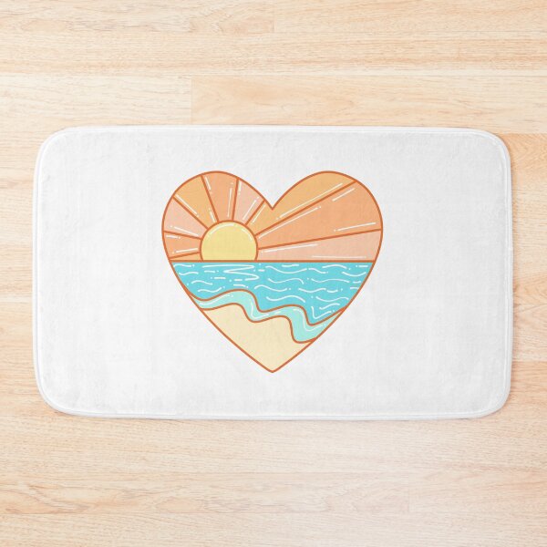 Item preview, Beach Sunset Pastel Heart designed and sold by honeybutterfly.