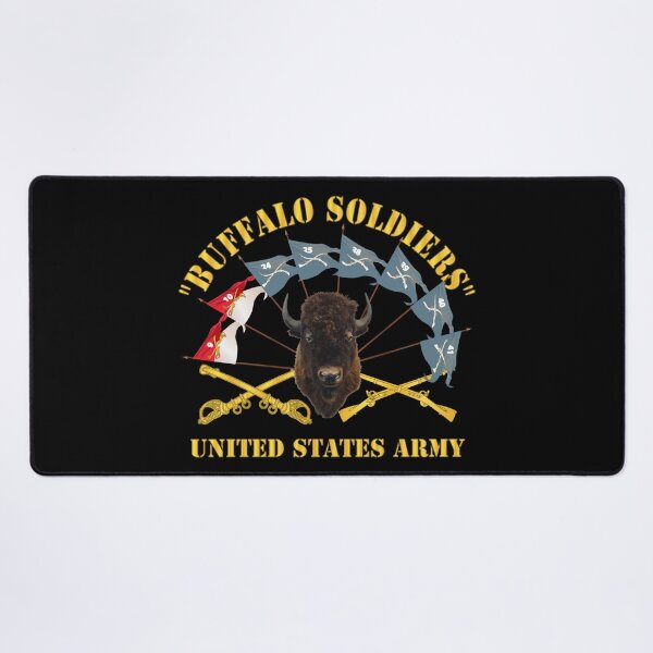 Item preview, Buffalo Soldiers - Infantry - Cavalry Guidons w Buffalo Head - US Army X 300 designed and sold by Military Insignia Products.