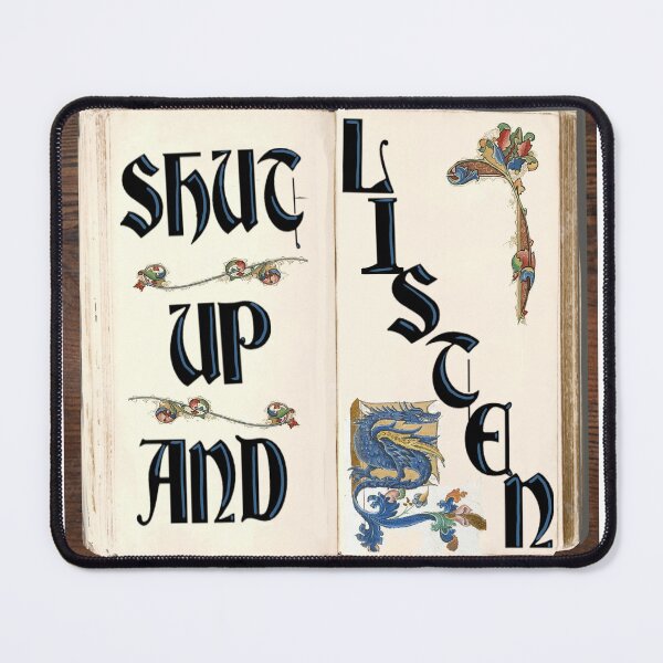 Item preview, Shut Up and Listen Podcast Logo designed and sold by S & P Media.