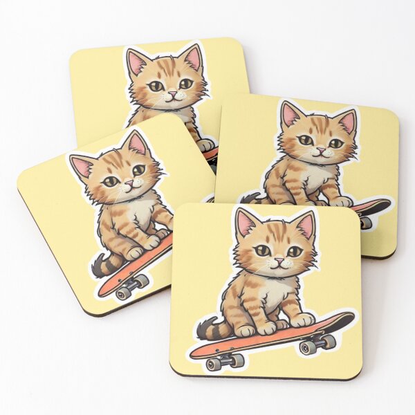 Item preview, Kitten Skateboarding #1 designed and sold by HauntedOpera.