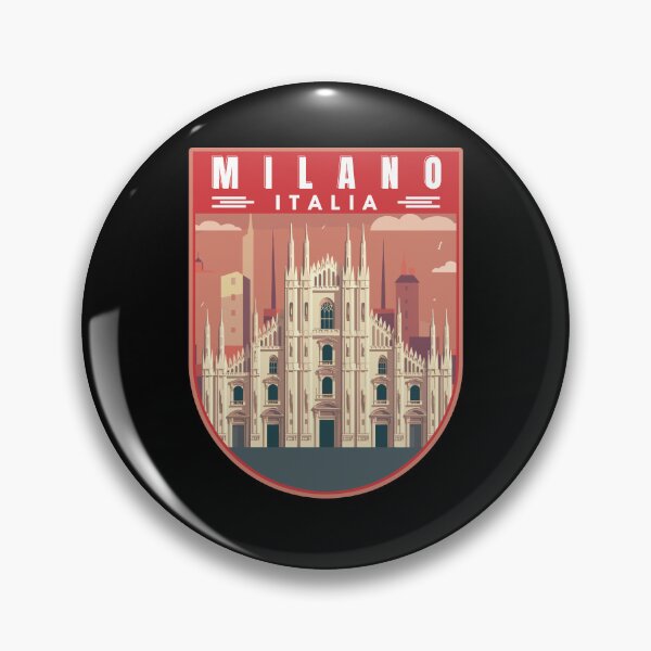 Item preview, Milano in Lombardy Italy Retro Travel Art Emblem designed and sold by MaateoDesign.
