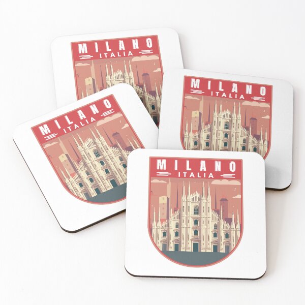 Item preview, Milano in Lombardy Italy Retro Travel Art Emblem designed and sold by MaateoDesign.