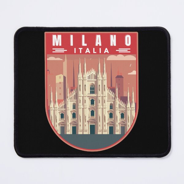 Item preview, Milano in Lombardy Italy Retro Travel Art Emblem designed and sold by MaateoDesign.