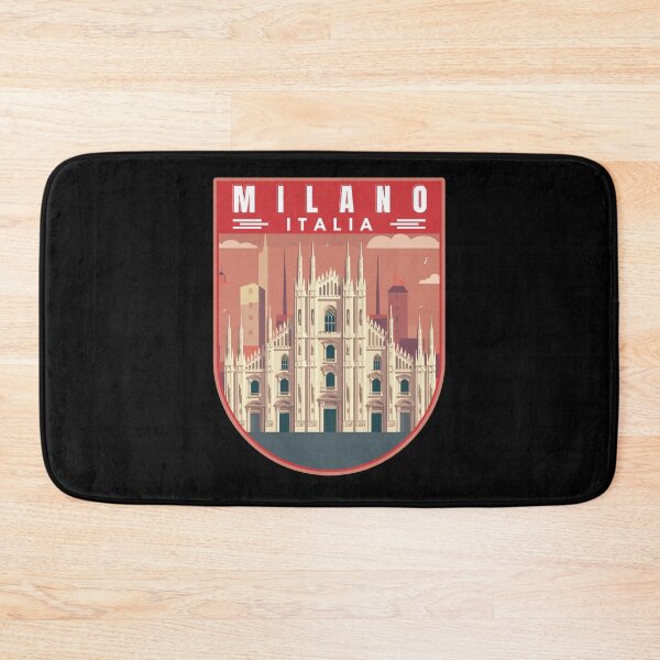 Item preview, Milano in Lombardy Italy Retro Travel Art Emblem designed and sold by MaateoDesign.