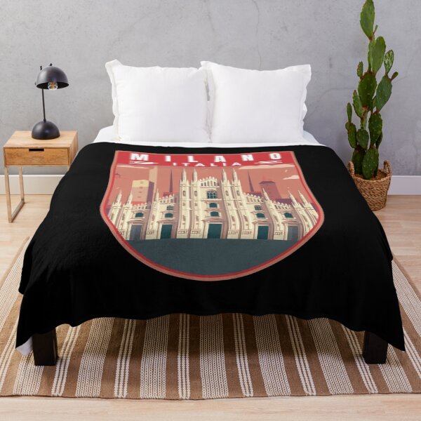 Item preview, Milano in Lombardy Italy Retro Travel Art Emblem designed and sold by MaateoDesign.