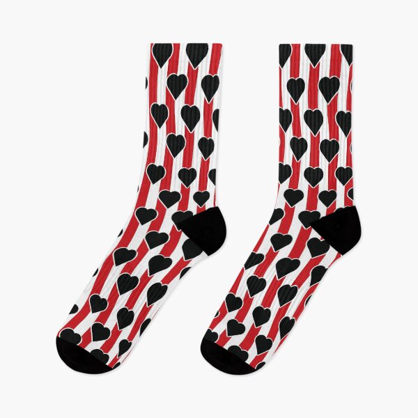 Item preview, Black Valentine Heart-red white pattern 11 designed and sold by StudioViArt.