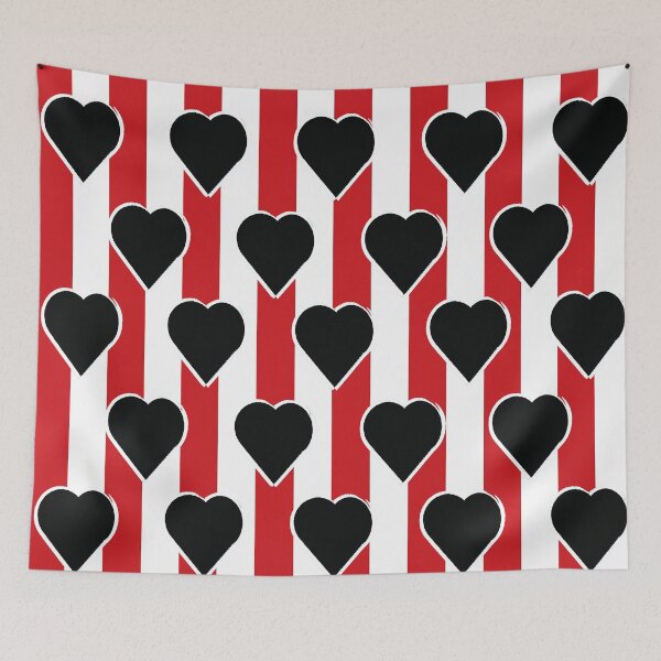 Item preview, Black Valentine Heart-red white pattern 11 designed and sold by StudioViArt.