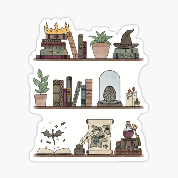 Aperçu de l'œuvre Bibliothèque fantastique créée et vendue par jillianromero.