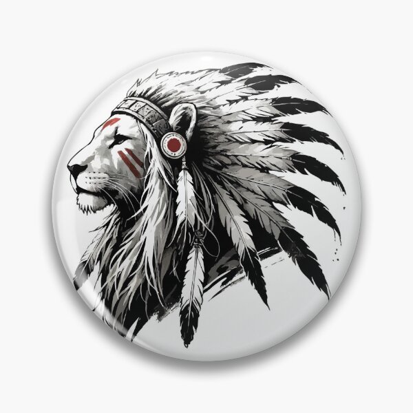 Item preview, Lion War Bonnet Feather Headdress Indian Native American designed and sold by TomFrontierArt.