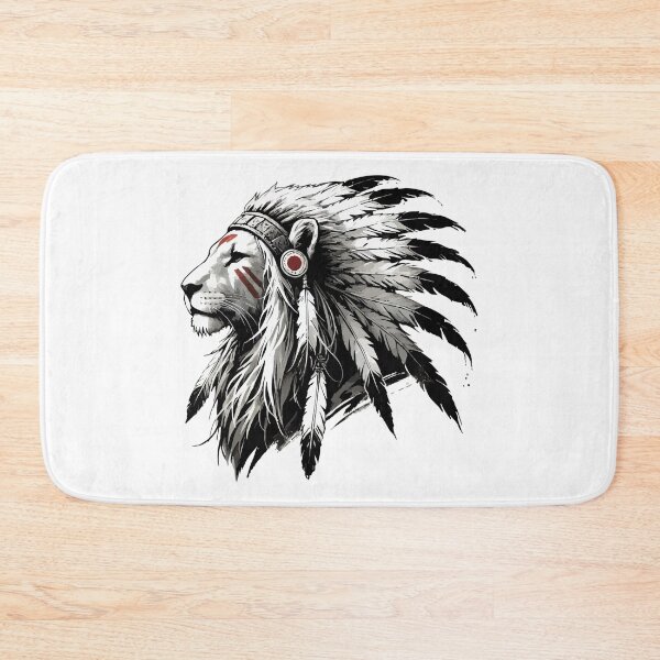 Item preview, Lion War Bonnet Feather Headdress Indian Native American designed and sold by TomFrontierArt.