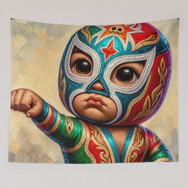 Item preview, Funny Luchador Kid designed and sold by dulceguavashop.