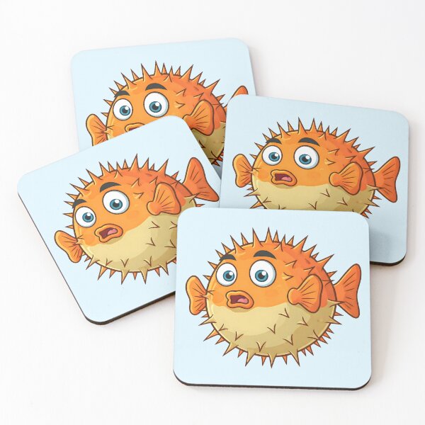 Item preview, Suprised pufferfish designed and sold by manwithcolors.
