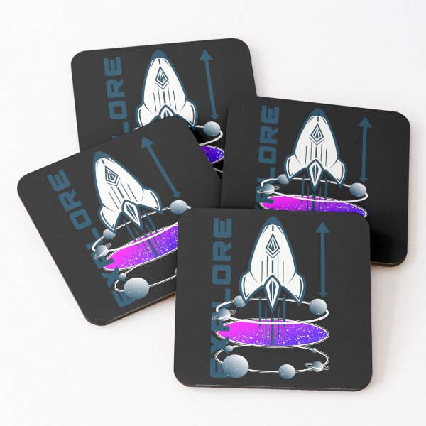 Item preview, Cosmic Adventure with Rocket Ship and Swirling Planets designed and sold by RarelyRandom.