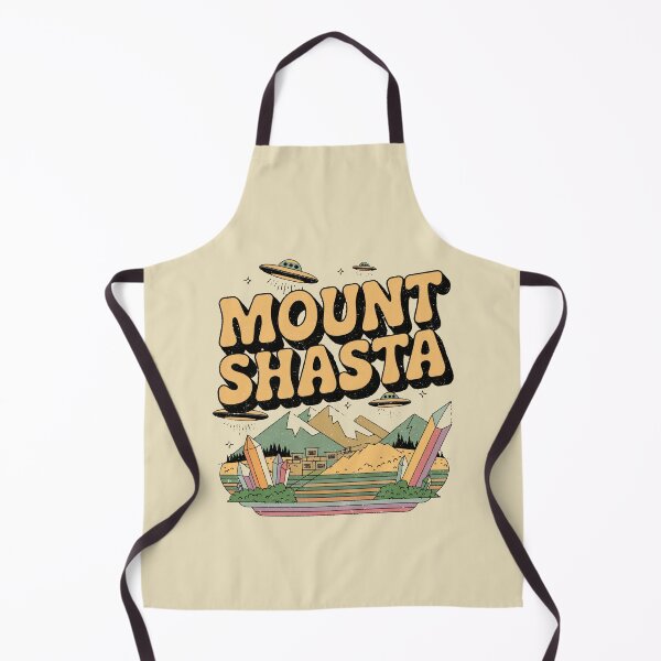 Item preview, Mount Shasta UFO Retro Mountain Crystal Art designed and sold by Mystikos Art.