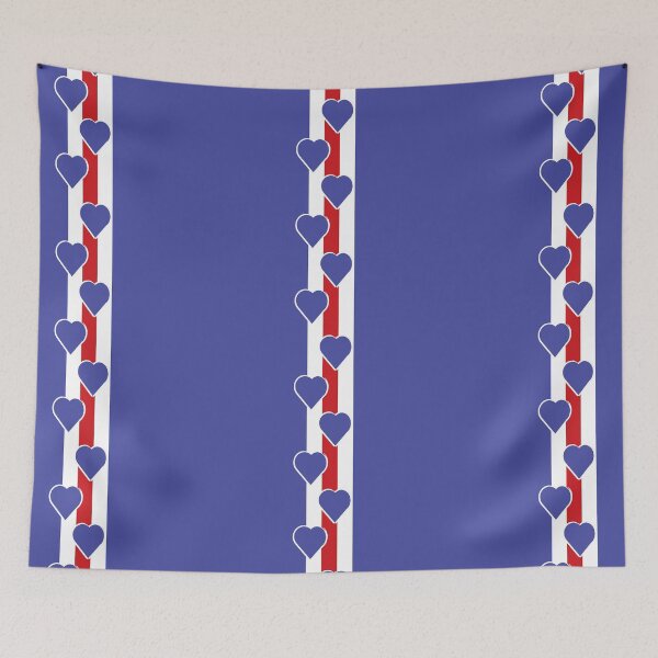 Item preview, Blue Valentine Heart-red white blue pattern 12 designed and sold by StudioViArt.