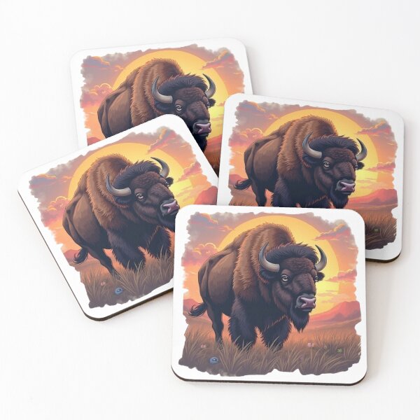 Item preview, Bison at sunset designed and sold by The best online style shop.