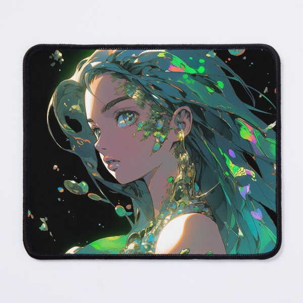 Item preview, Ethereal Glowing Gems Anime Girl designed and sold by bubblegoth.