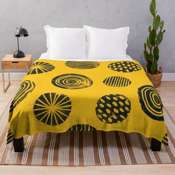 Item preview, Black imperfect circles on yellow background designed and sold by AusraB.