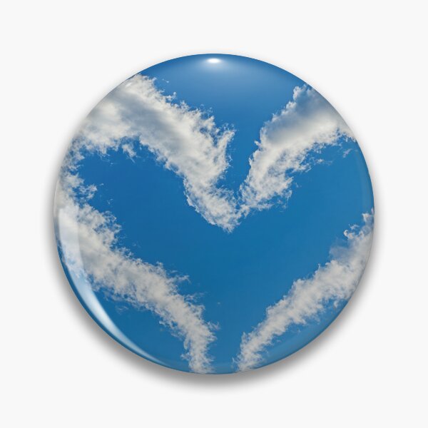 Item preview, Heart-shaped clouds in a clear sky designed and sold by anytka.