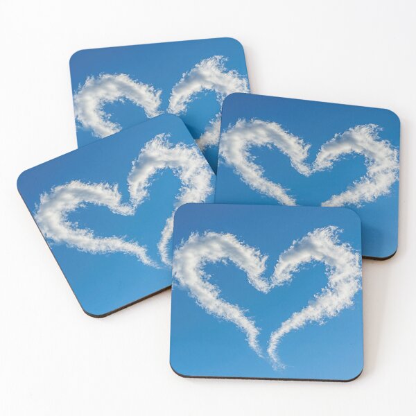 Item preview, Heart-shaped clouds in a clear sky designed and sold by anytka.
