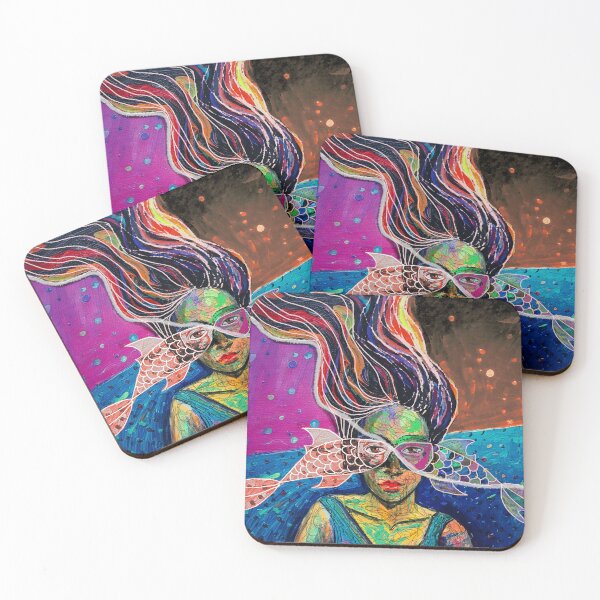 Item preview, woman with fish designed and sold by diulid.