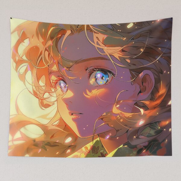 Item preview, Golden Sunlight Sparkle Anime Girl designed and sold by bubblegoth.