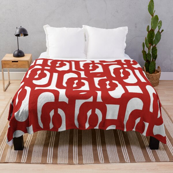 Item preview, Mid Century Modern Contemporary Loop Pattern in Red and White designed and sold by kierkegaard.