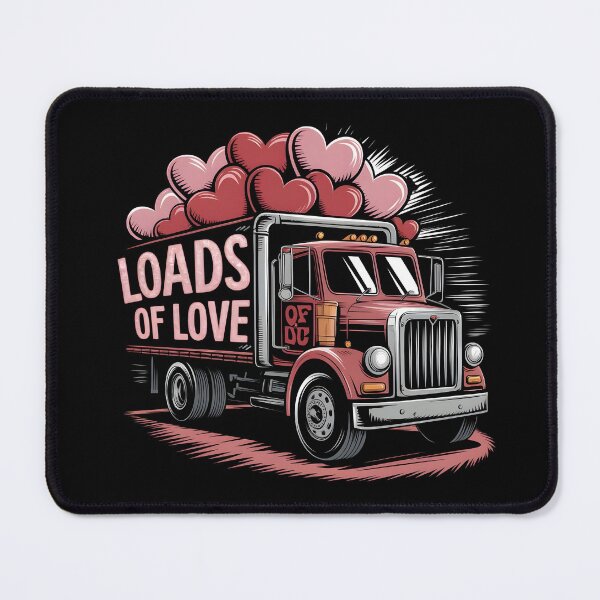 Item preview, Loads of love valentine truck with hearts designed and sold by MadCatPrints.