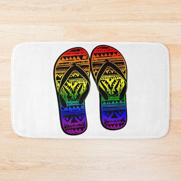 Item preview, Rainbow Tribal Flip-Flops Design – Vibrant Pride Art designed and sold by Travelslightly.