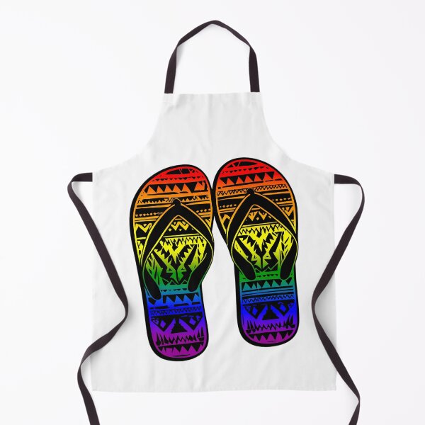 Item preview, Rainbow Tribal Flip-Flops Design – Vibrant Pride Art designed and sold by Travelslightly.
