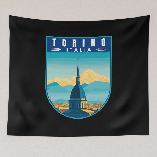 Item preview, Torino in Piedmont Italy Retro Travel Art Emblem designed and sold by MaateoDesign.