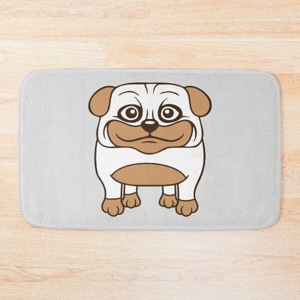 Artikelvorschau, Hund Mops Klein Süß Dick Lieb Glücklich Comic Spaß Comic Cartoon entworfen und verkauft von shirt-o-mat.