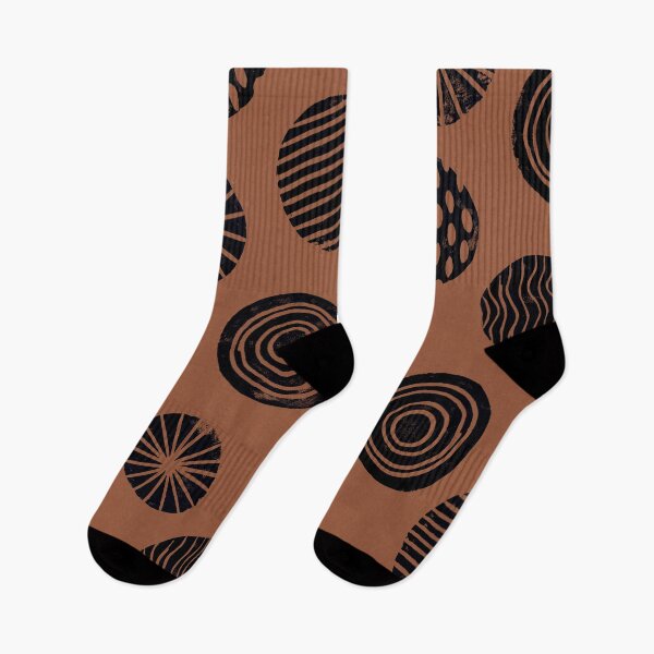 Item preview, Black imperfect circles on brown background designed and sold by AusraB.