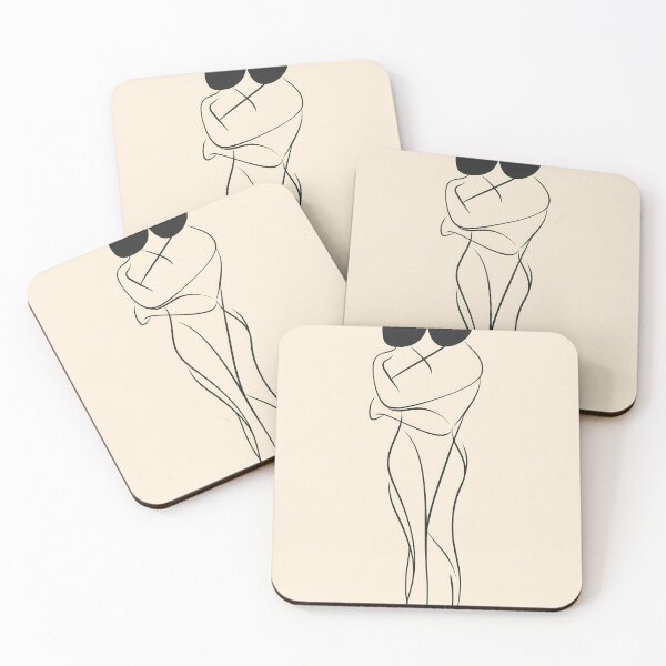Item preview, Embrace between two figures in art designed and sold by anytka.