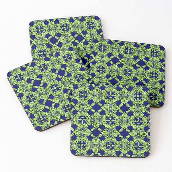 Item preview, Nature-inspired green and blue geometric pattern 2 designed and sold by AneissPiaf.