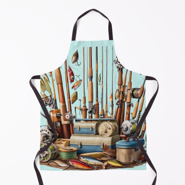 Item preview, Fishing Gear Collage with Rods and Reels designed and sold by EsraaCreations.