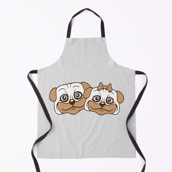Item preview, 2 Dogs Pug Man Woman Couple Two In Love Love Valentine's Day designed and sold by shirt-o-mat.