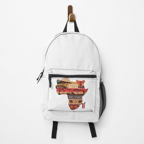 Item preview, Kenya Welcomes Flag Map Safari, Masai, Nairobi designed and sold by AnimalsDH305.