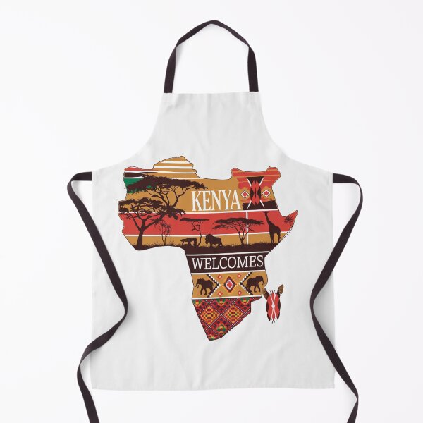 Item preview, Kenya Welcomes Flag Map Safari, Masai, Nairobi designed and sold by AnimalsDH305.