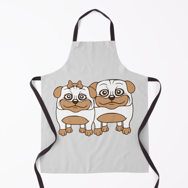 Item preview, 2 Dogs Pug Man Woman Couple Two In Love Love Valentine's Day designed and sold by shirt-o-mat.