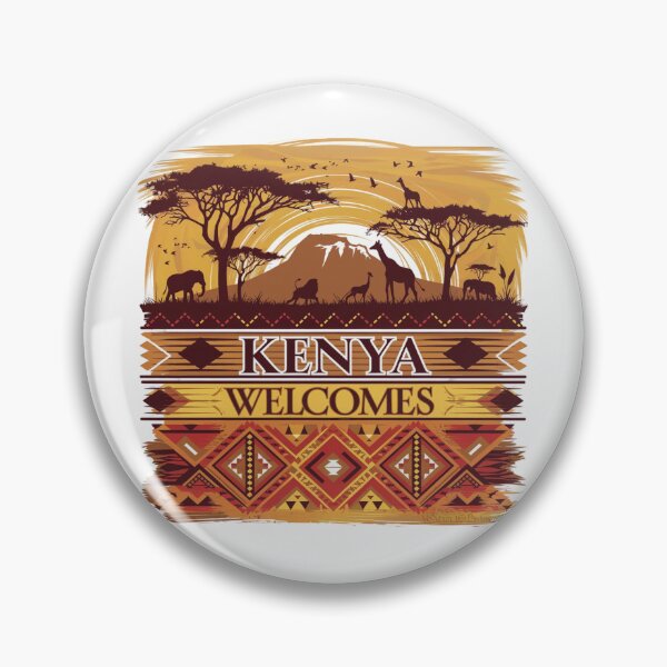 Item preview, Kenya Welcomes Flag Map Safari, Masai, Nairobi designed and sold by AnimalsDH305.