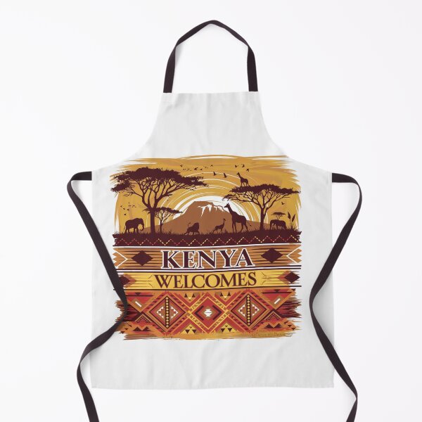 Item preview, Kenya Welcomes Flag Map Safari, Masai, Nairobi designed and sold by AnimalsDH305.